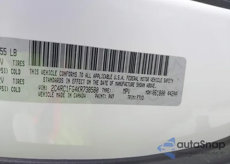 2019 Chrysler Pacifica Touring Plus from USA, damaged, VIN 2C4RC1FG4KR738580